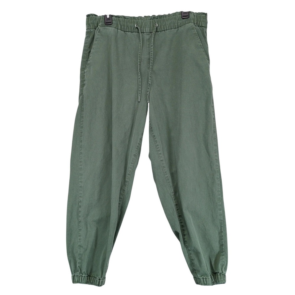 Levi's Green Jogger Pants Womens L Drawstring Elastic Waist Cotton Blend Casual